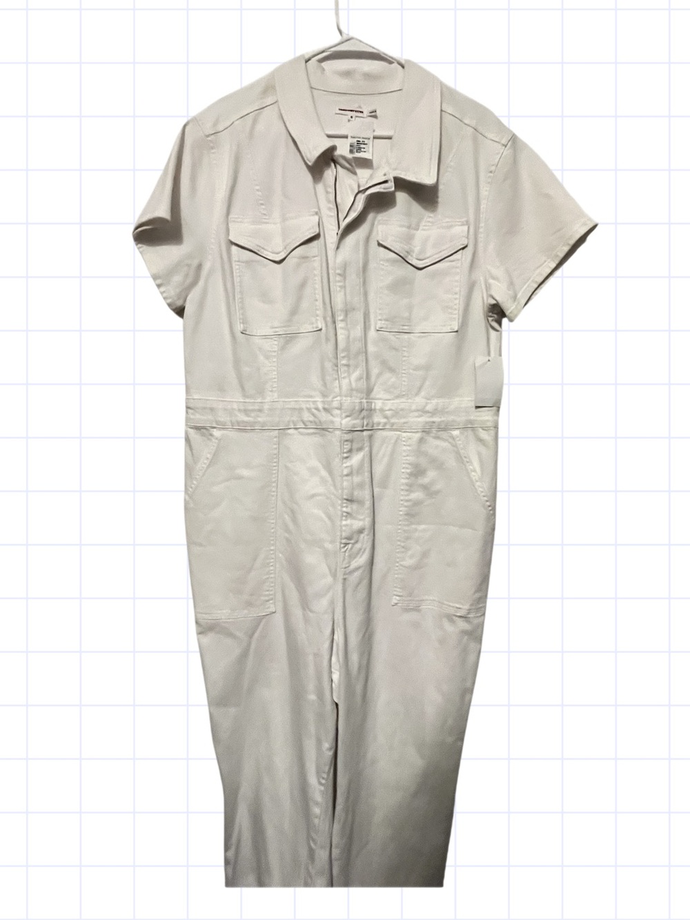 Good American 2X White Short-Sleeve One-Piece Jumpsuit - Picture 1 of 7